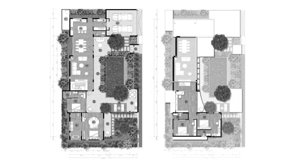 Планировка виллы 4 спальни в ЖК Vinzita Elite Residences № 11005 (2D)